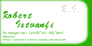 robert istvanfi business card